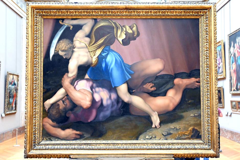 Daniele da Volterra (1540–1553), Die Schlacht von David gegen Goliath, Paris, Musée du Louvre, Saal 716e, um 1550–1555