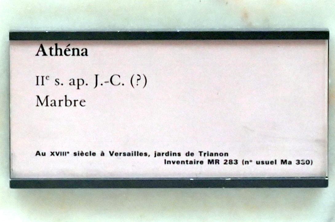 Statue der Athene, Paris, Musée du Louvre, Saal 710h, 2. Jhd., Bild 2/2