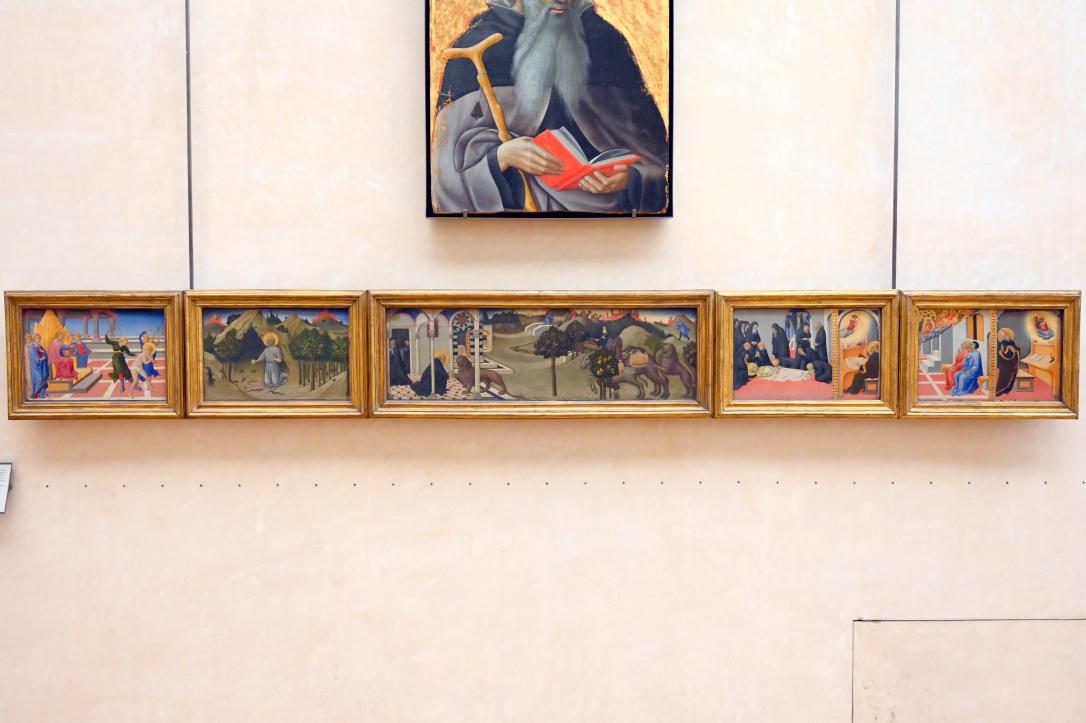 Sano di Pietro (1437–1467), Szenen aus dem Leben des Heiligen Hieronymus, Siena, Convento di San Girolamo, jetzt Paris, Musée du Louvre, Saal 709, 1444