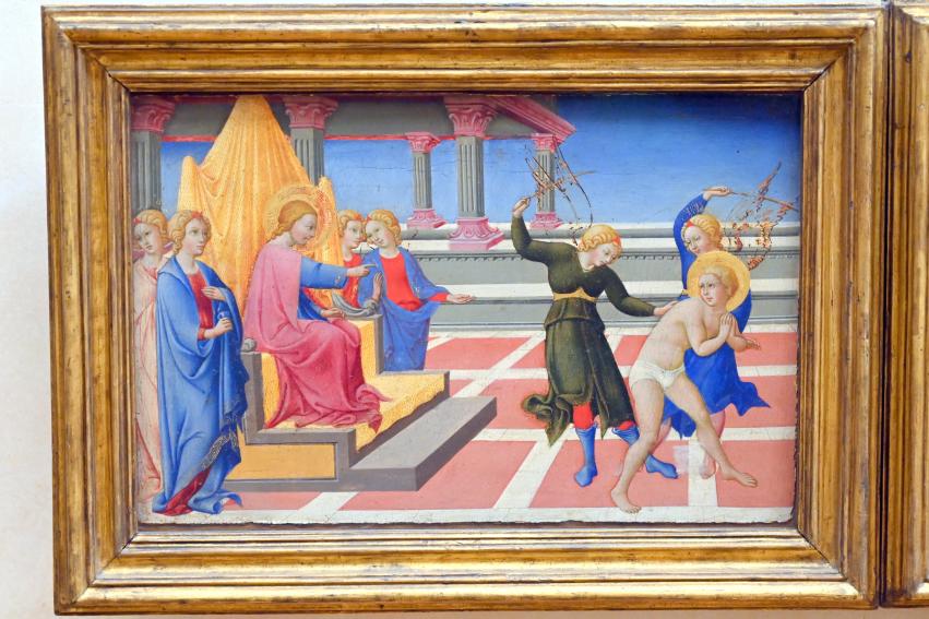 Sano di Pietro (1437–1481), Szenen aus dem Leben des Heiligen Hieronymus, Siena, Convento di San Girolamo, jetzt Paris, Musée du Louvre, Saal 709, 1444, Bild 2/8