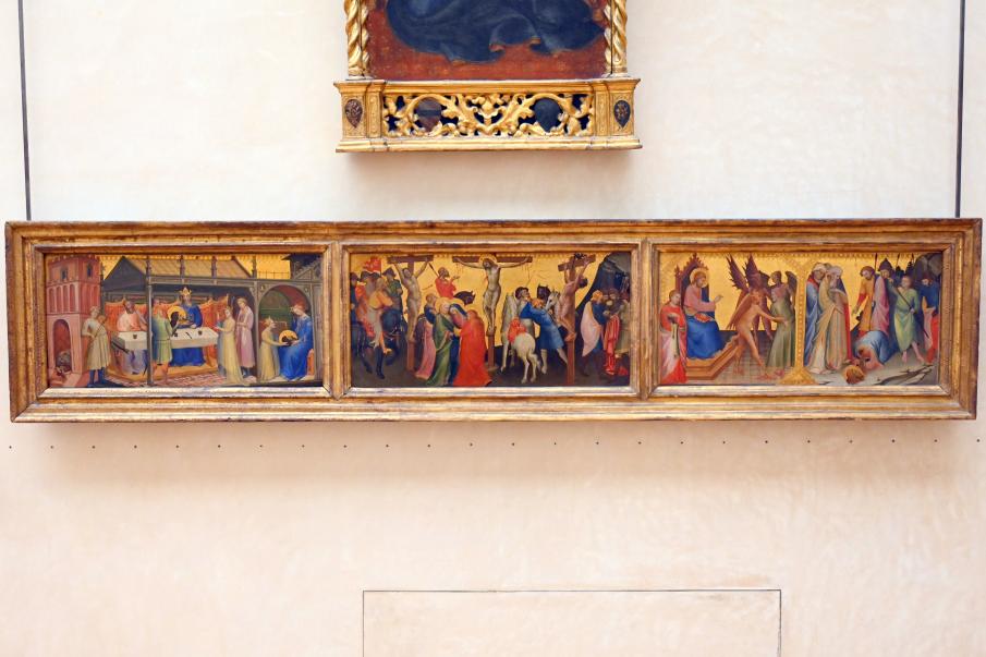Lorenzo Monaco (Piero di Giovanni) (1387–1415), Predella eines Altars, Florenz, ehem. Kamaldulenser-Kirche Santa Maria degli Angeli, jetzt Paris, Musée du Louvre, Saal 709, 1387–1388