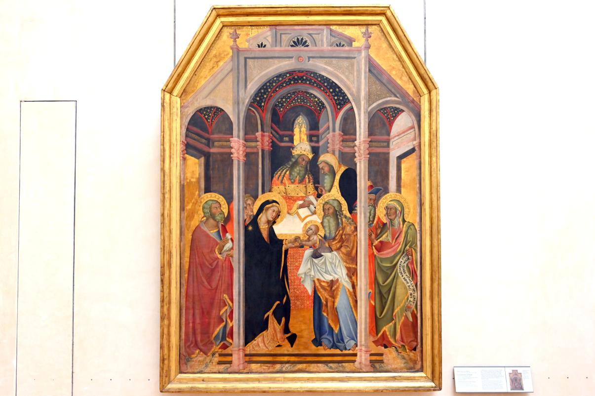 Bartolo di Fredi (1365–1390), Darstellung des Herrn, San Gimignano, Chiesa di Sant'Agostino, jetzt Paris, Musée du Louvre, Saal 709, 1388