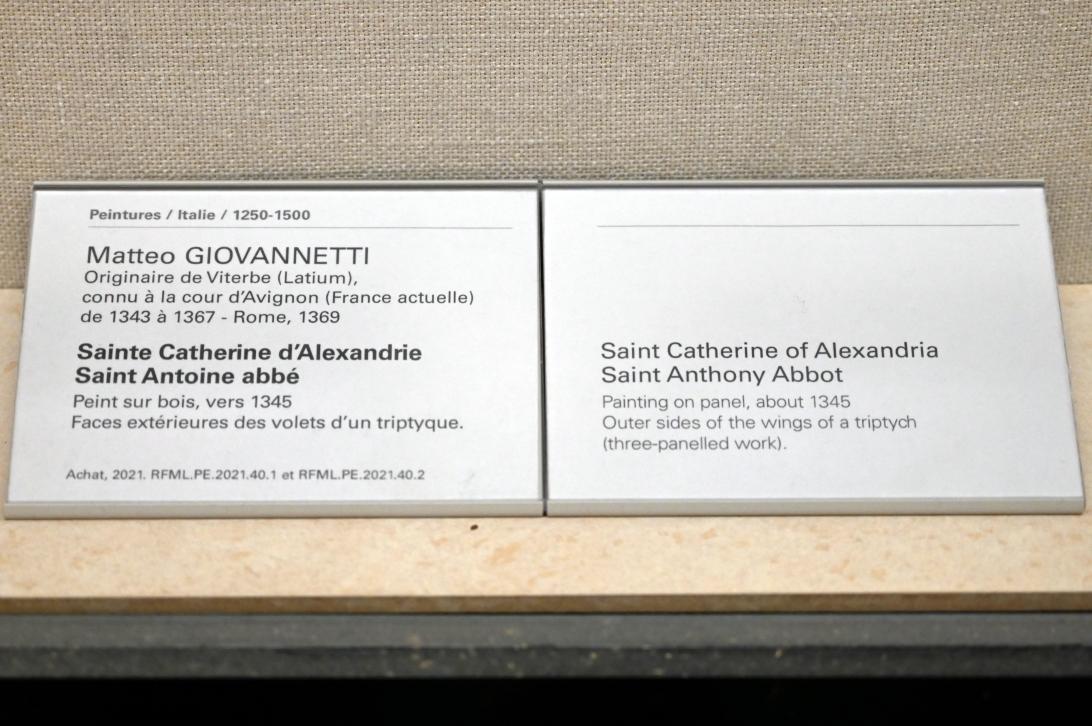 Matteo Giovannetti (1345), Hl. Antonius Abbas, Paris, Musée du Louvre, Saal 709, um 1345, Bild 2/2