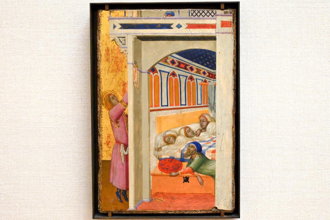 Ambrogio Lorenzetti (1322–1335), Die Barmherzigkeit des heiligen Nikolaus, Paris, Musée du Louvre, Saal 709, um 1330–1340