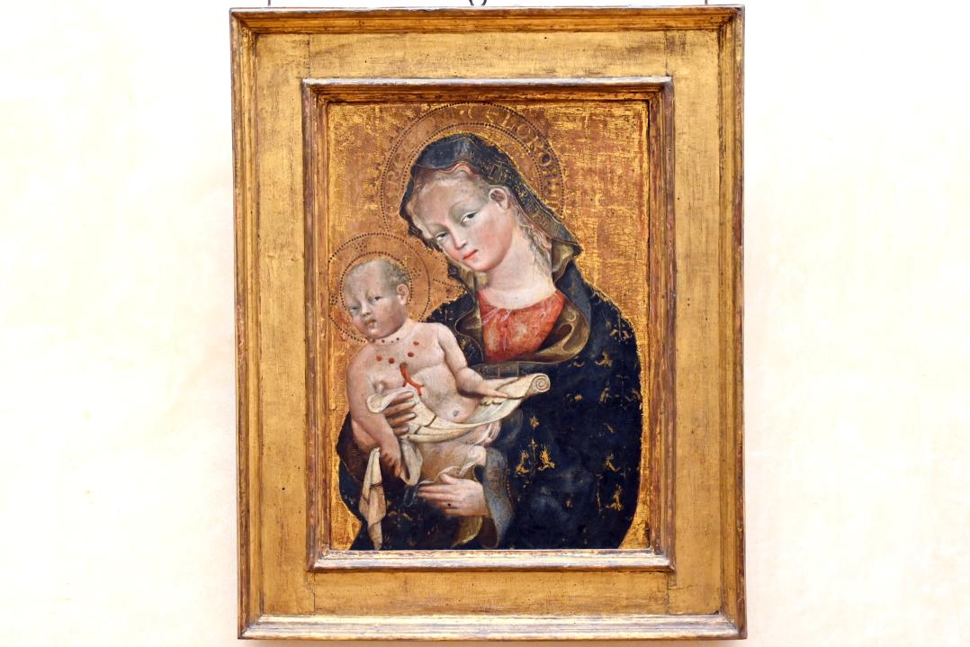 Giovanni da Modena (Giovanni di Pietro Faloppi) (1415–1451), Maria mit Kind, Paris, Musée du Louvre, Saal 709, um 1420–1425