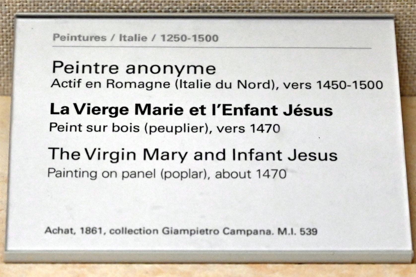 Maria mit Kind, Paris, Musée du Louvre, Saal 709, um 1470, Bild 2/2