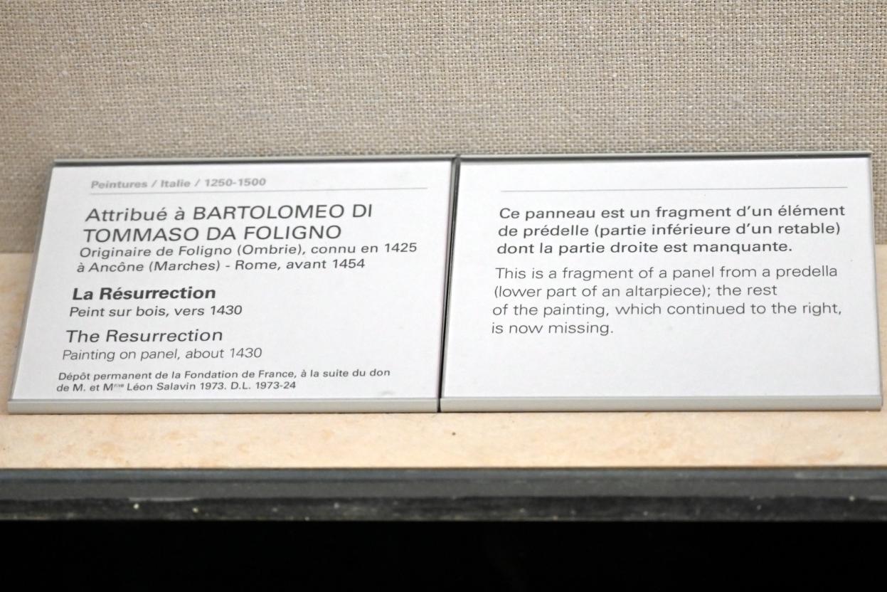 Bartolomeo di Tommaso (Bartolomeo da Foligno) (1429–1451), Auferstehung Christi, Paris, Musée du Louvre, Saal 709, um 1430, Bild 2/2