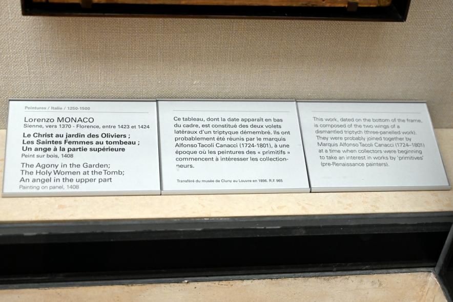 Lorenzo Monaco (Piero di Giovanni) (1387–1415), Fragmente eines Triptychons, Paris, Musée du Louvre, Saal 709, 1408, Bild 2/2