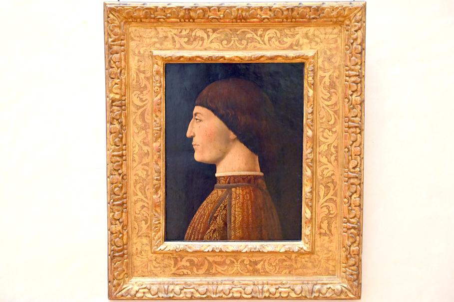 Piero della Francesca (1438–1483), Porträt des Sigismondo Pandolfo Malatesta, Herr von Rimini (1417-1468), Paris, Musée du Louvre, Saal 709, um 1451