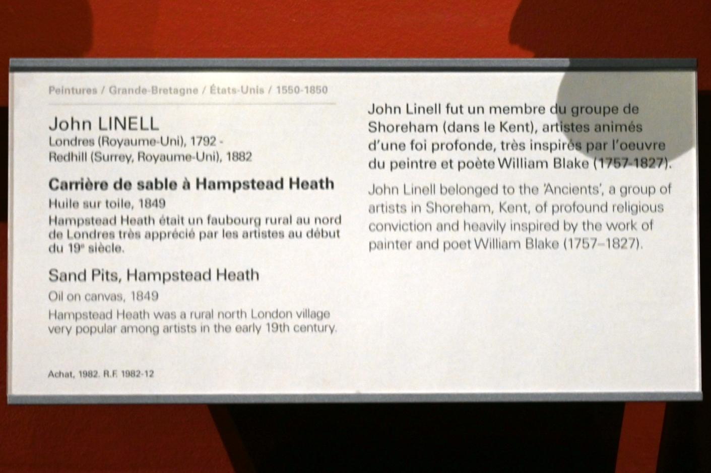 John Linnell (1831–1849), Sandgruben in Hampstead Heath, Paris, Musée du Louvre, Saal 713, 1849, Bild 2/2