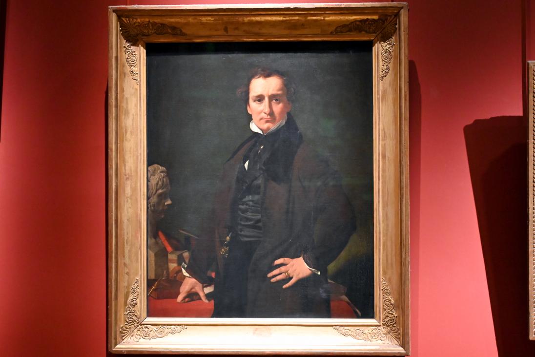 Jean-Auguste-Dominique Ingres (1805–1856), Porträt des Bildhauers Lorenzo Bartolini (1777-1850), Paris, Musée du Louvre, Saal 714, 1820, Bild 1/2