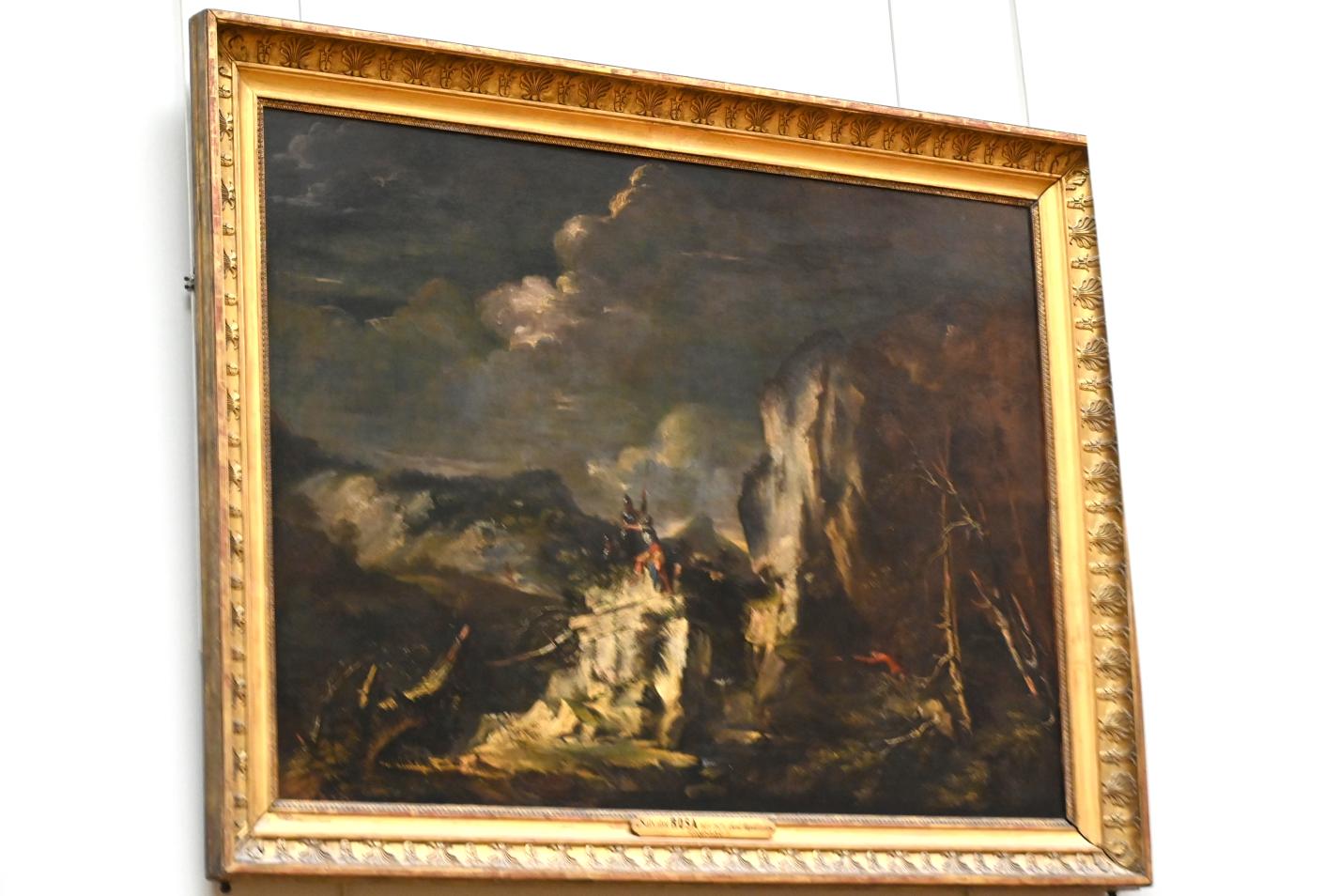 Salvator Rosa (1641–1668), Jäger in einer felsigen Landschaft, Paris, Musée du Louvre, Saal 717, um 1665
