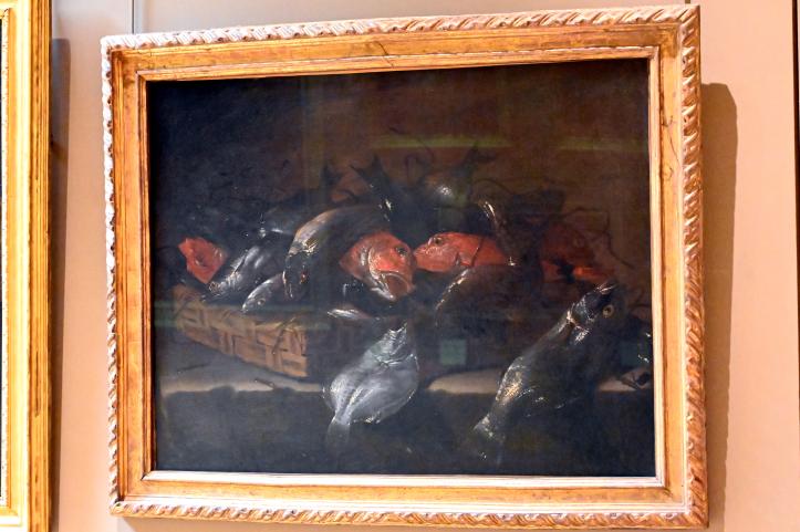 Giuseppe Recco (1677–1695), Stillleben mit Fisch, Paris, Musée du Louvre, Saal 718, um 1660–1695