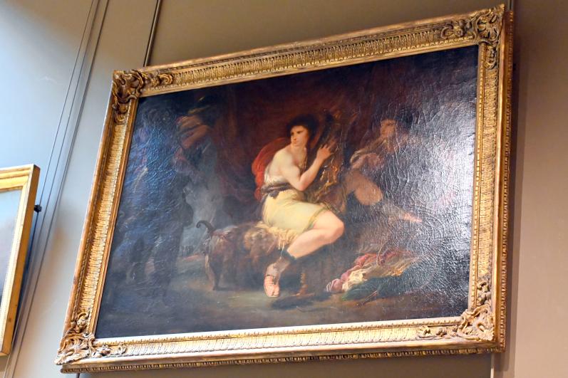 Giuseppe Cades (1776–1792), Achilleus spielt mit Patrokles in seinem Zelt die Leier, Paris, Musée du Louvre, Saal 718, 1776