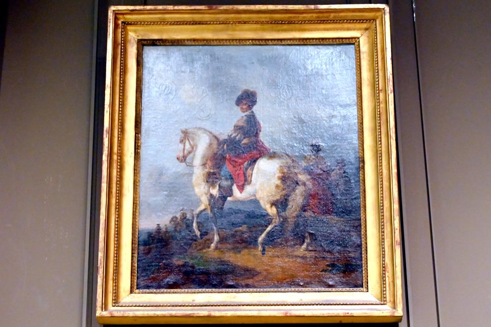 Francesco Casanova (1770), Reiter auf einem weißen Pferd, Paris, Musée du Louvre, Saal 718, um 1757–1783