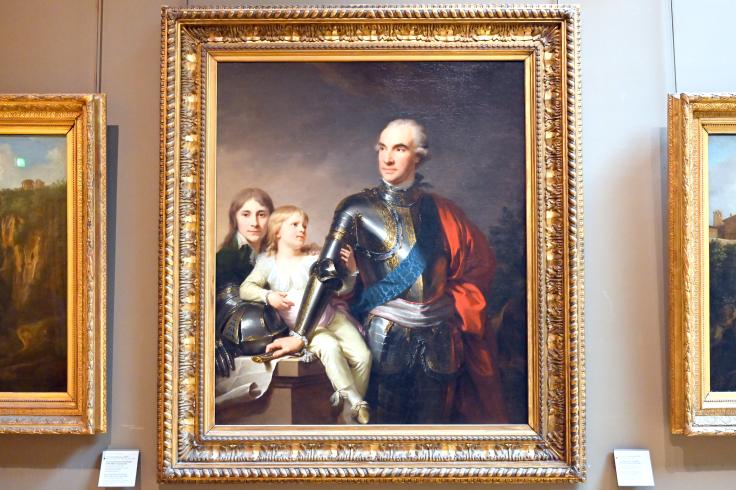 Johann Baptist Lampi der Ältere (1780–1809), Graf Stanisław Szczęsny Potocki (1751-1805) und seine beiden Söhne, Paris, Musée du Louvre, Saal 718, um 1789–1790