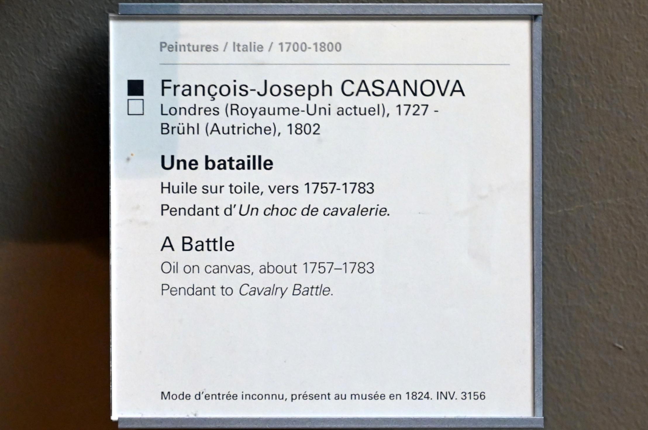 Francesco Casanova (1770), Schlachtszene, Paris, Musée du Louvre, Saal 718, um 1757–1783, Bild 2/2