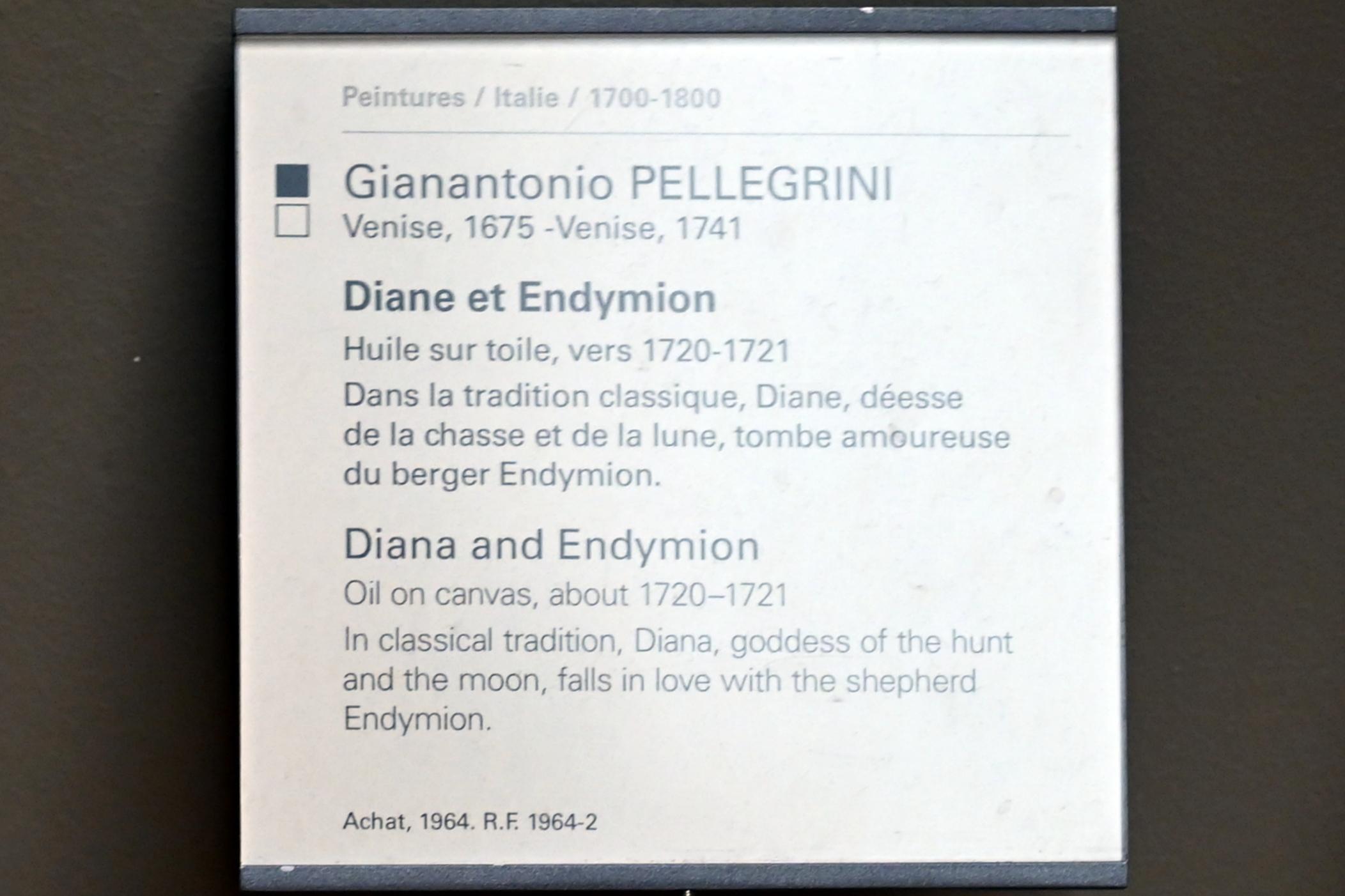 Giovanni Antonio Pellegrini (1710–1736), Diana und Endymion, Paris, Musée du Louvre, Saal 718, um 1720–1721, Bild 2/2