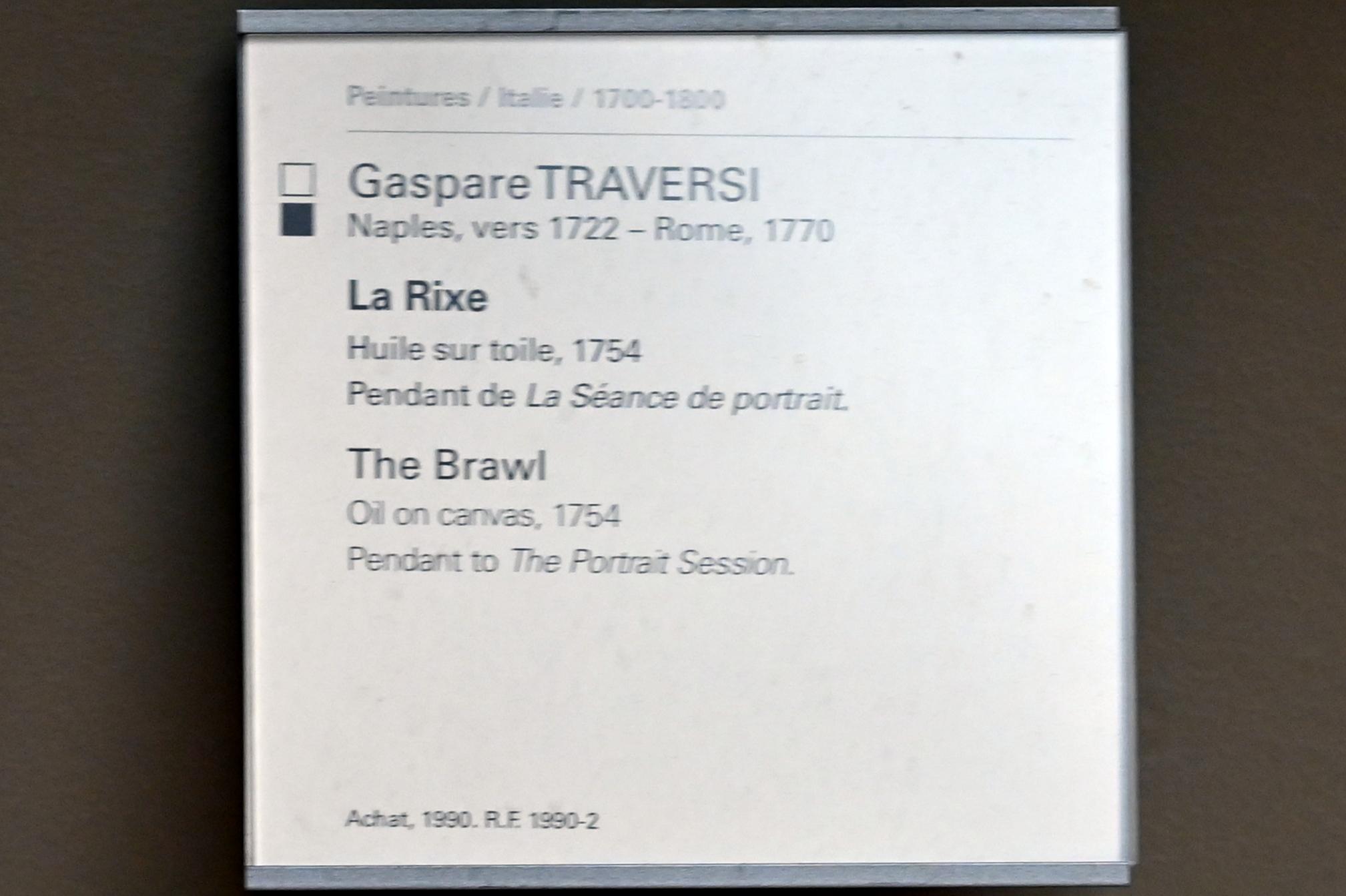 Gaspare Traversi (1750–1754), Schlägerei, Paris, Musée du Louvre, Saal 718, 1754, Bild 2/2