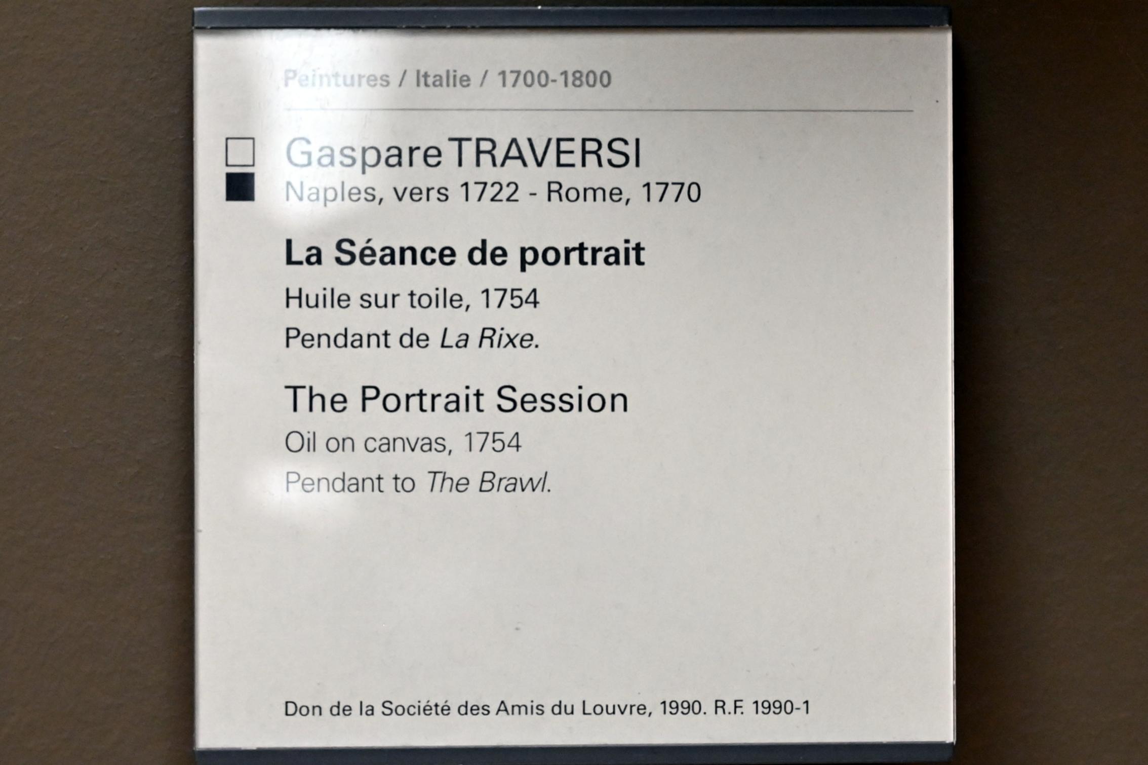 Gaspare Traversi (1750–1754), Die Porträtsitzung, Paris, Musée du Louvre, Saal 718, 1754, Bild 2/2