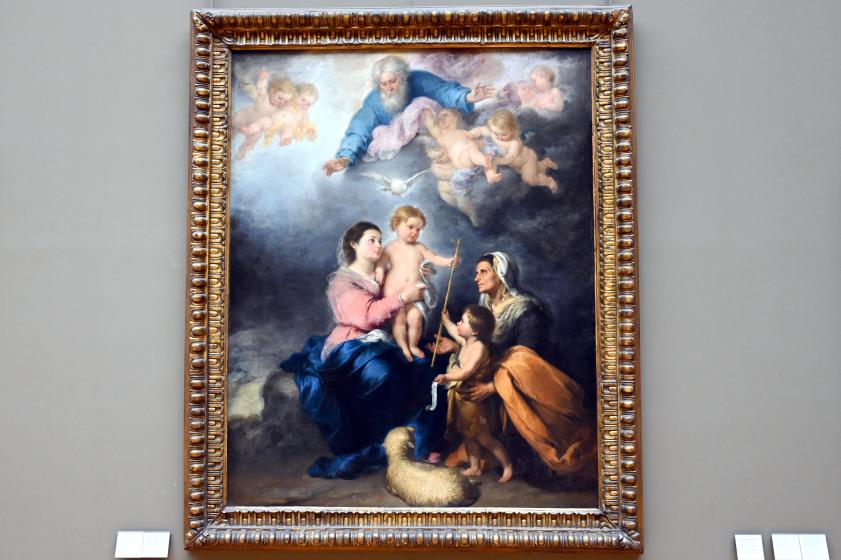 Bartolomé Esteban Murillo (1645–1678), Die Heilige Familie (Madonna von Sevilla), Paris, Musée du Louvre, Saal 718, 1665–1670
