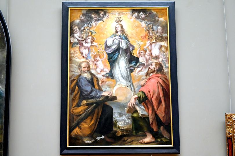 Juan de Valdés Leal (1654–1661), Maria Immaculata mit den Heiligen Philipp und Jakobus dem Jüngeren, Paris, Musée du Louvre, Saal 718, 1654