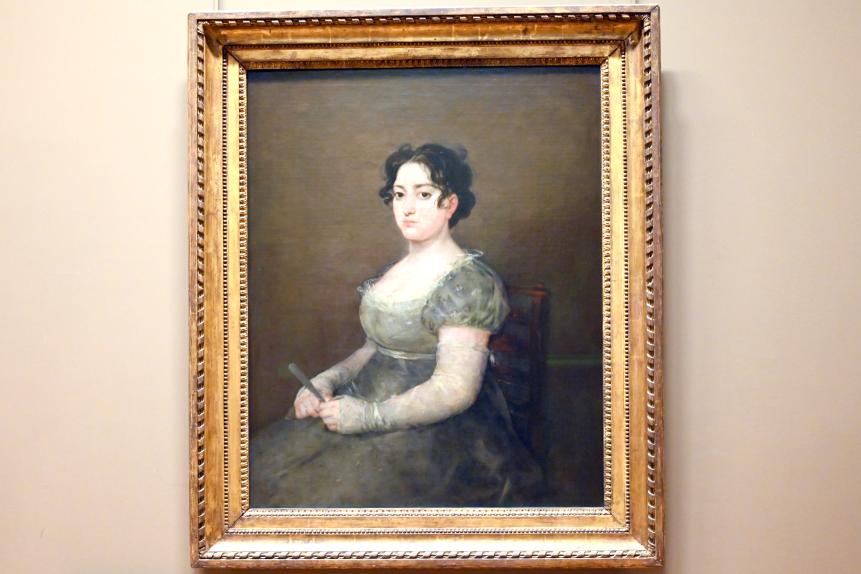 Francisco de Goya (Francisco José de Goya y Lucientes) (1779–1820), Frau mit Fächer, Paris, Musée du Louvre, Saal 719, 1805–1810, Bild 1/2