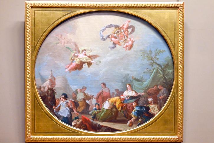 Francisco Bayeu (1763), Die Kapitulation von Granada (1492), Madrid, Palacio Real, jetzt Paris, Musée du Louvre, Saal 719, 1763, Bild 1/2