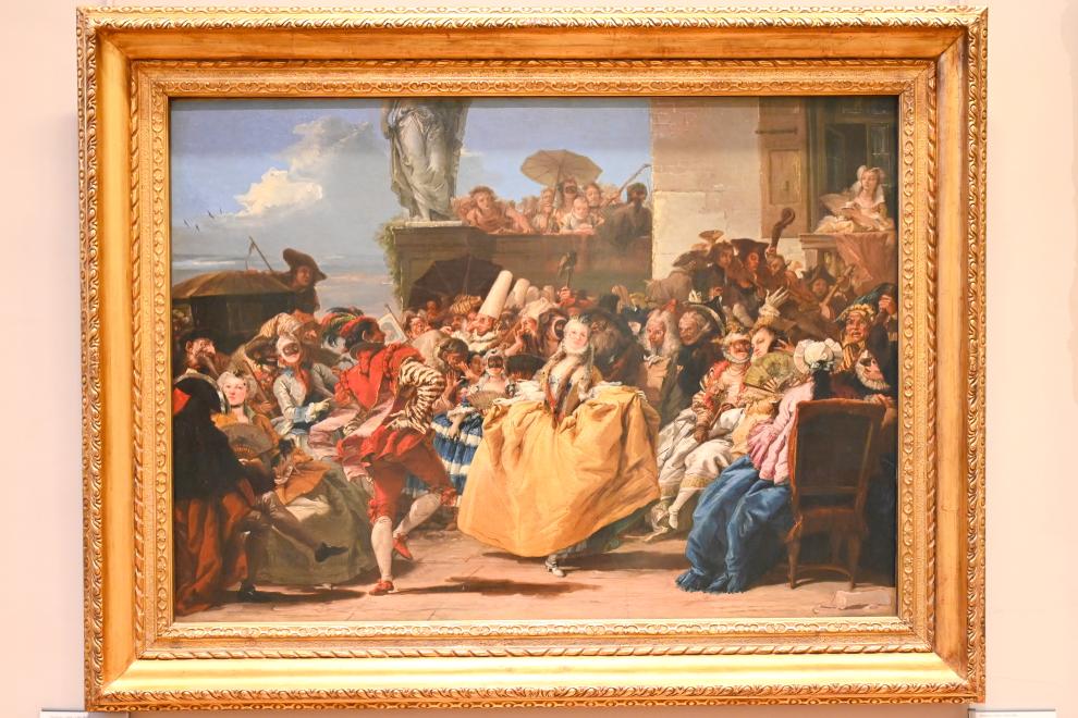 Giovanni Domenico Tiepolo (1743–1785), Karnevalsszene (Das Menuett), Paris, Musée du Louvre, Saal 725, um 1754–1755