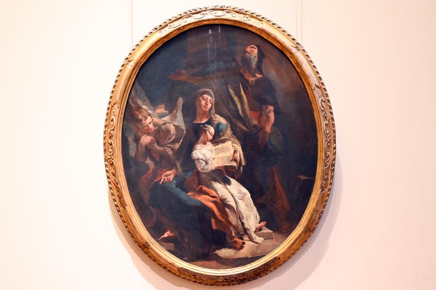 Giovanni Battista Tiepolo (1715–1785), Die Erziehung der Jungfrau, Paris, Musée du Louvre, Saal 725, um 1730–1732, Bild 1/2