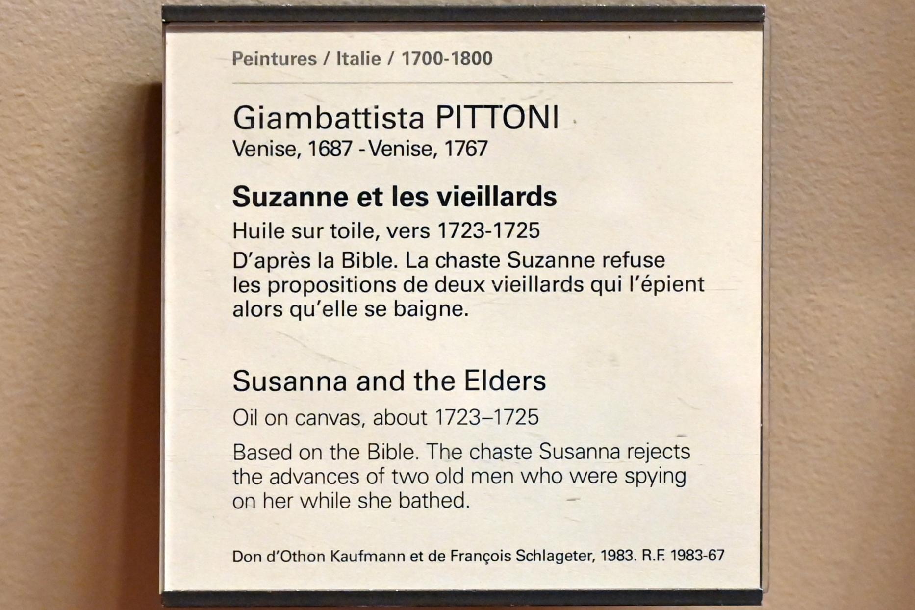 Giovanni Battista Pittoni (1722–1748), Susanna und die beiden Alten, Paris, Musée du Louvre, Saal 724, um 1723–1725, Bild 2/2