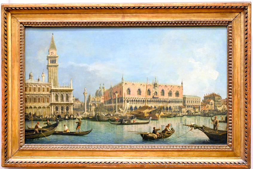 Giovanni Antonio Canal ("Canaletto") (1722–1765), Der Molo vom Bacino di San Marco aus gesehen, Paris, Musée du Louvre, Saal 723, um 1735–1755