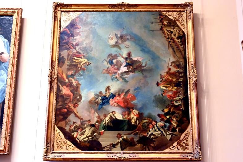Gregorio Guglielmi (1755–1766), Allegorie des Militärlebens, Wien, Schloss Schönbrunn, jetzt Paris, Musée du Louvre, Saal 722, um 1759–1761, Bild 2/2