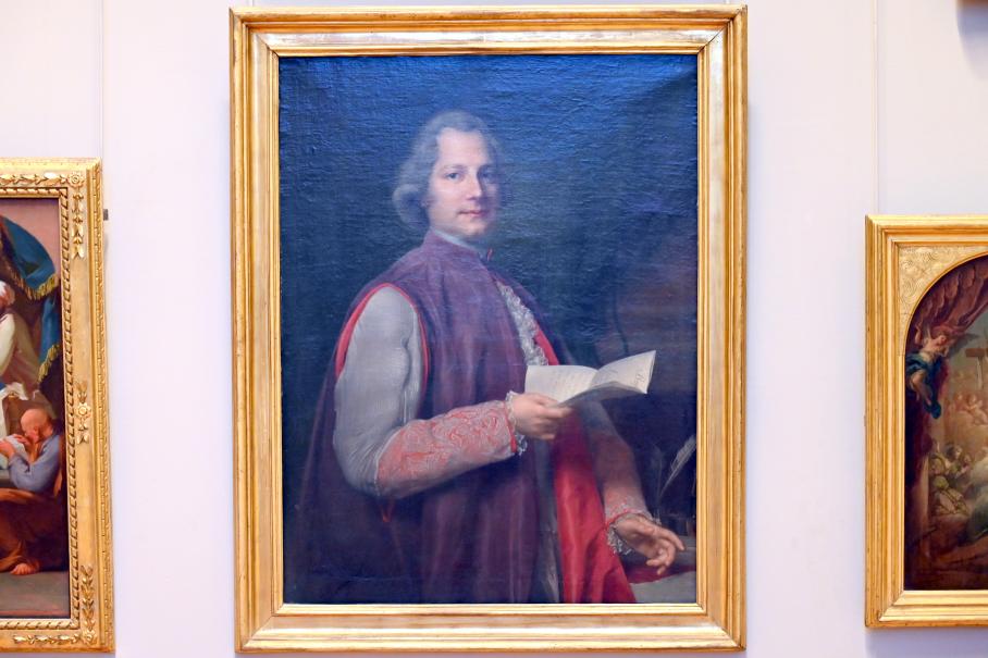 Anton von Maron (1760–1778), Porträt des Monsignore Francesco Carafa (1722-1818), Paris, Musée du Louvre, Saal 722, um 1760