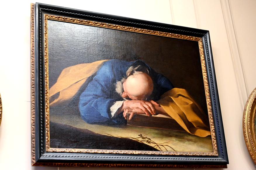 Giuseppe Antonio Petrini (1740), Der schlafende Heilige Petrus (?), Paris, Musée du Louvre, Saal 720, um 1740, Bild 1/2