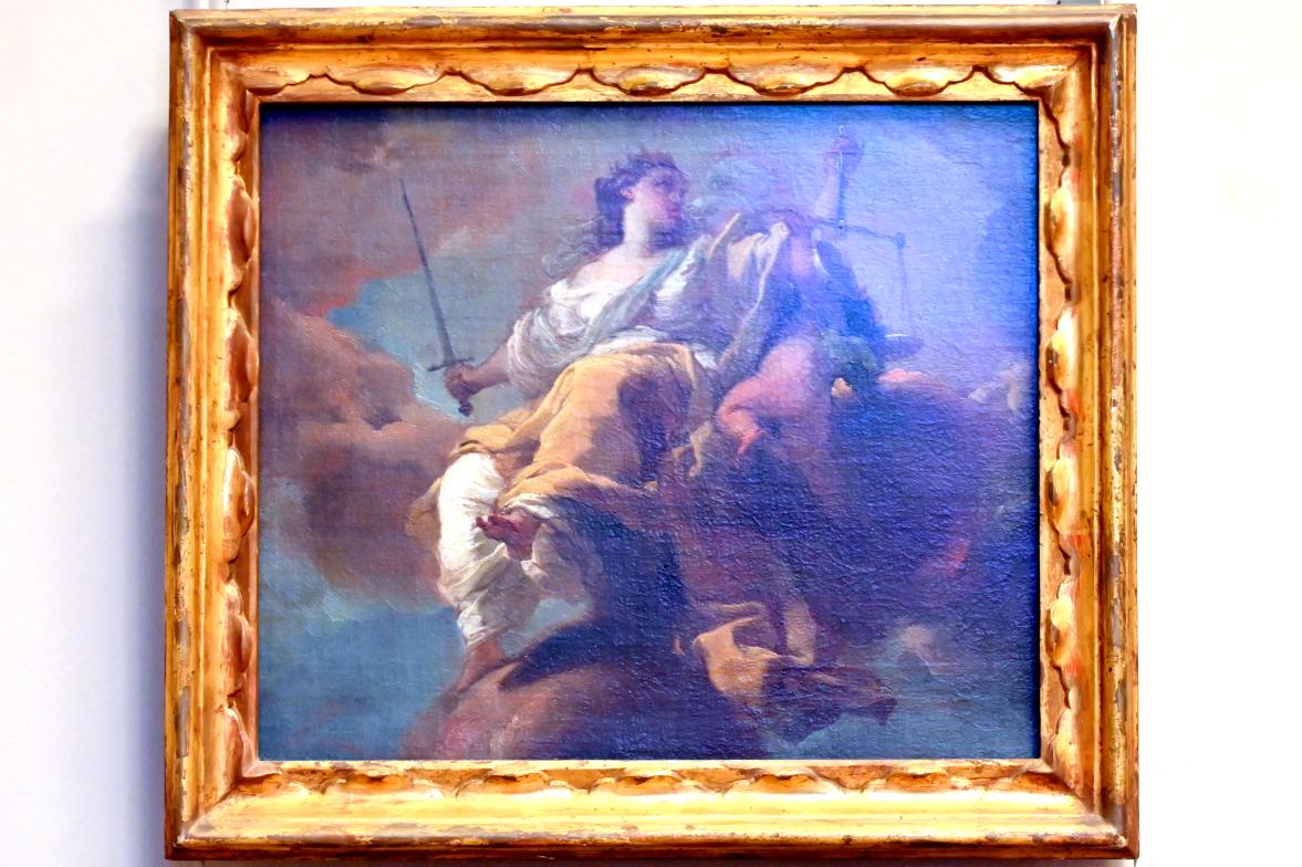 Gaetano Gandolfi (1755–1782), Allegorie der Gerechtigkeit, Paris, Musée du Louvre, Saal 720, um 1765–1770, Bild 1/2