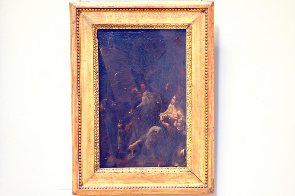 Alessandro Magnasco (1690–1737), Das Atelier eines Malers, Paris, Musée du Louvre, Saal 720, um 1730–1735
