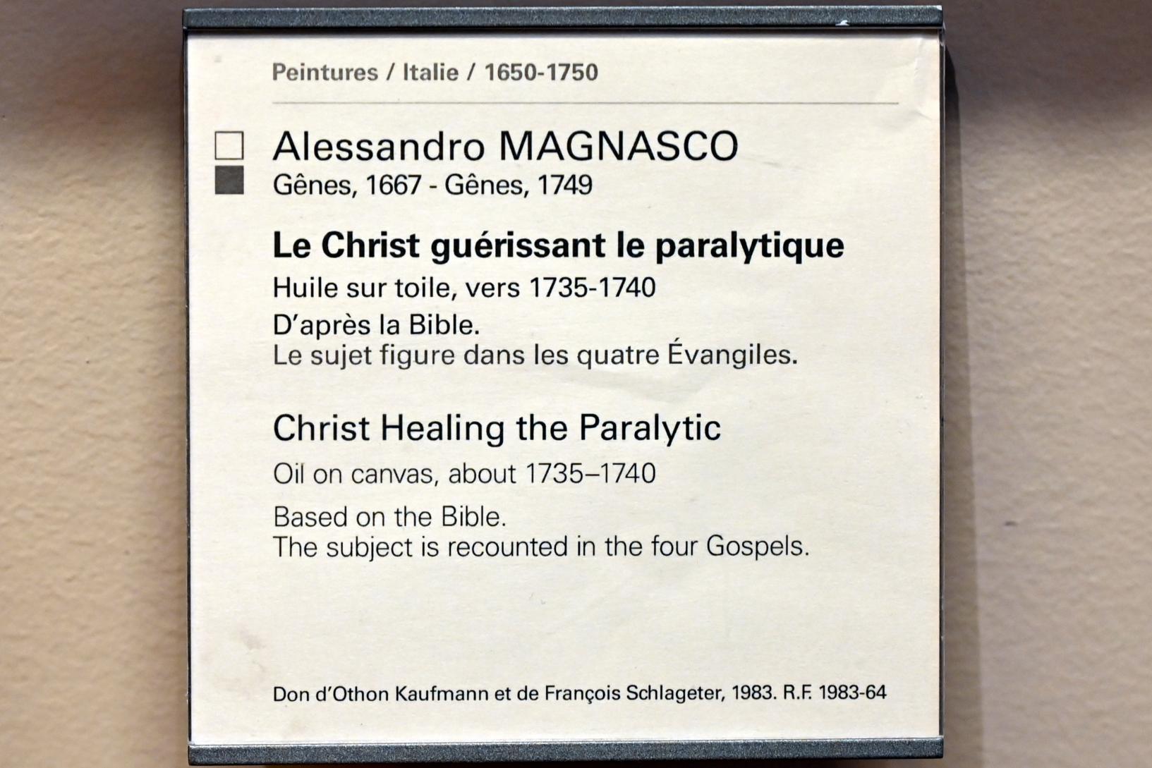 Alessandro Magnasco (1690–1737), Christus heilt den Gelähmten, Paris, Musée du Louvre, Saal 720, um 1735–1740, Bild 2/2