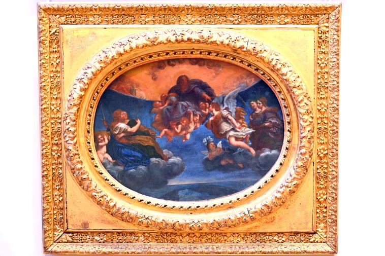 Francesco Albani (1599–1655), Der Ewige Vater und der Engel Gabriel, Paris, Musée du Louvre, Saal 727, um 1650–1660