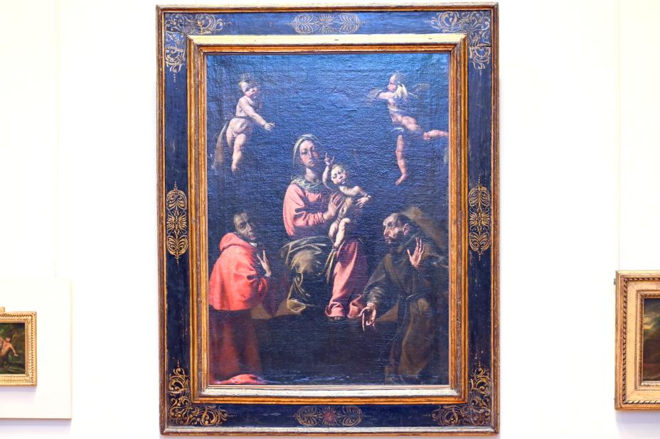 Tanzio da Varallo (Antonio d'Enrico) (1626–1630), Die Jungfrau und das Kind mit dem Heiligen Karl Borromäus und dem Heiligen Franziskus, Paris, Musée du Louvre, Saal 729, um 1628–1633