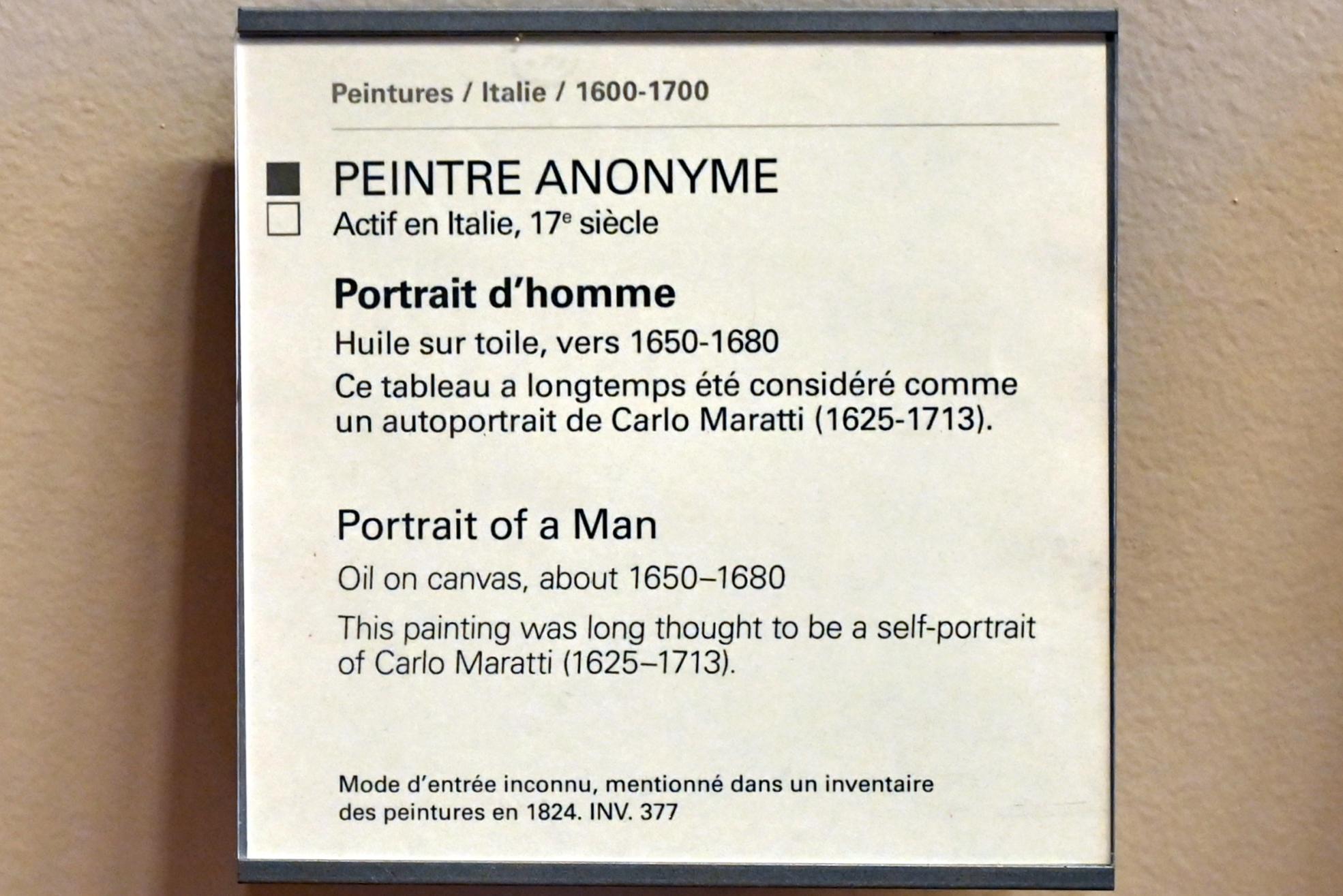 Porträt eines Mannes, Paris, Musée du Louvre, Saal 729, um 1650–1680, Bild 2/2