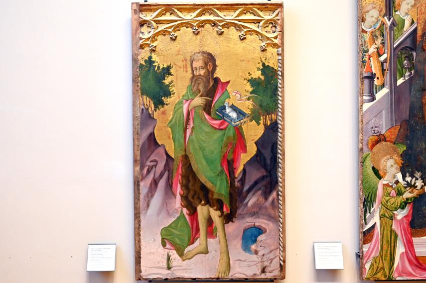 Meister von Osma (1430), Johannes der Täufer, El Burgo de Osma, Kathedrale Mariä Himmelfahrt, jetzt Paris, Musée du Louvre, Saal 730, um 1430