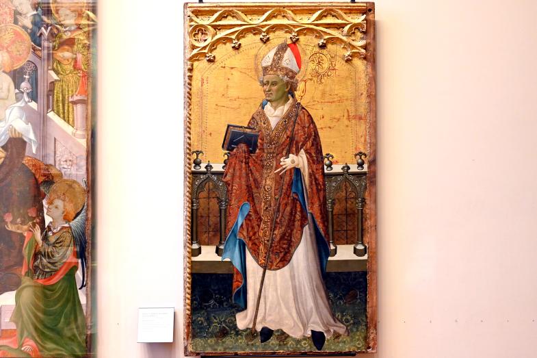 Meister von Osma (1430), Heiliger Amrosius, El Burgo de Osma, Kathedrale Mariä Himmelfahrt, jetzt Paris, Musée du Louvre, Saal 730, um 1430