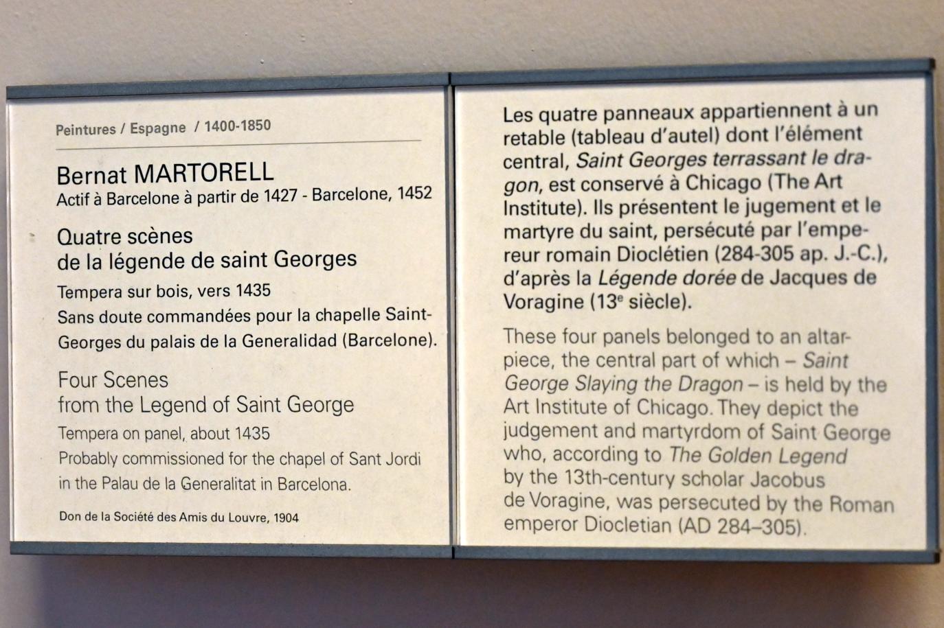 Bernat Martorell (1435), Die Geißelung des Heiligen Georg, Barcelona, Palacio de la Generalidad de Cataluña, jetzt Paris, Musée du Louvre, Saal 730, um 1435, Bild 3/3