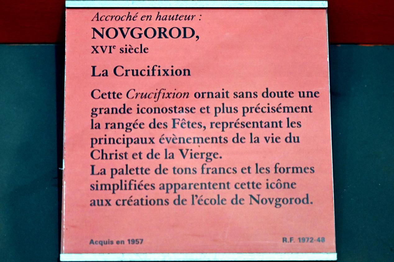 Kreuzigung, Paris, Musée du Louvre, Saal 734, 16. Jhd., Bild 2/2