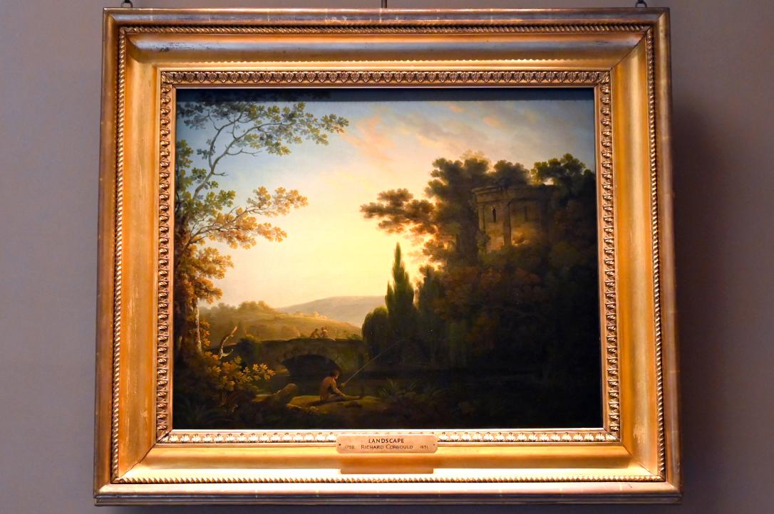 Richard Corbould (1788), Klassische italienische Landschaft mit einer Brücke, London, Kenwood House, Raum 5, um 1788, Bild 1/2