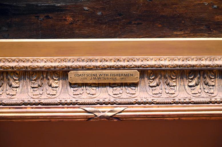 William Turner (Joseph Mallord William Turner) (1801–1845), Küstenszene mit Fischern, die ein Boot an Land schleppen, London, Kenwood House, Raum 5, um 1803–1804, Bild 2/2