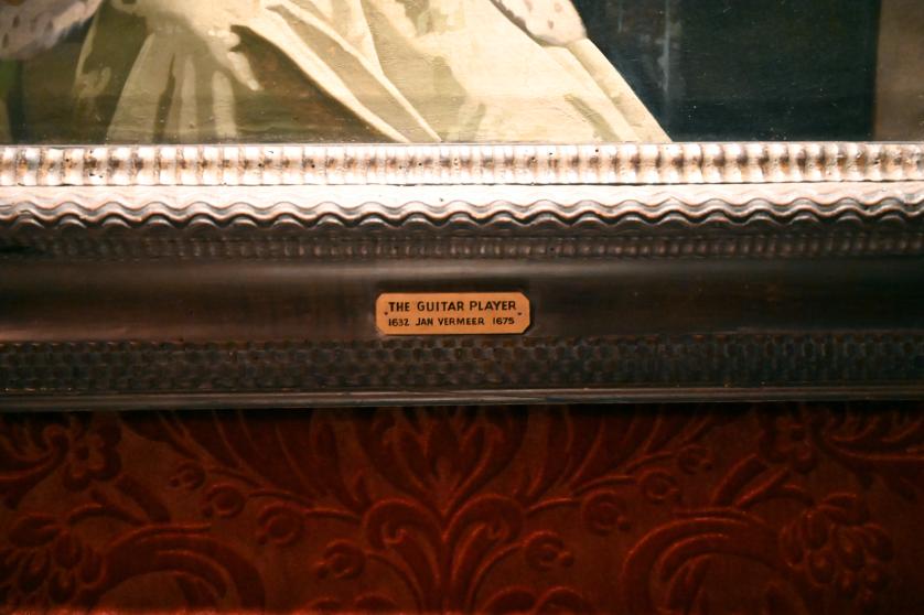 Jan Vermeer (Johannes Vermeer) (1654–1672), Gitarrenspielerin, London, Kenwood House, Raum 6, um 1672, Bild 4/4