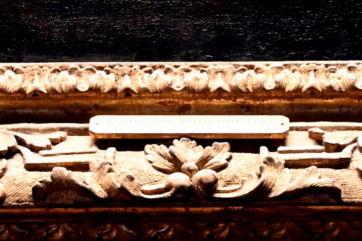 Gaspard Poussin (Gaspard Dughet) (1639–1663), Landschaft mit Jägern, London, Kenwood House, Raum 6, um 1639, Bild 2/2