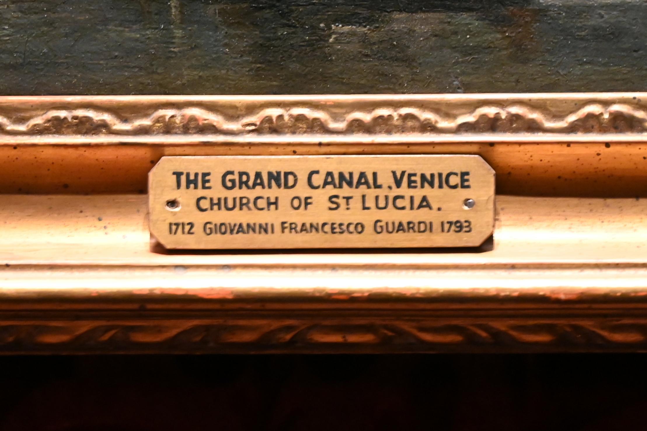 Francesco Guardi (1755–1790), Die Kirche Santa Lucia am Canale Grande in Venedig, London, Kenwood House, Raum 6, um 1755, Bild 2/2